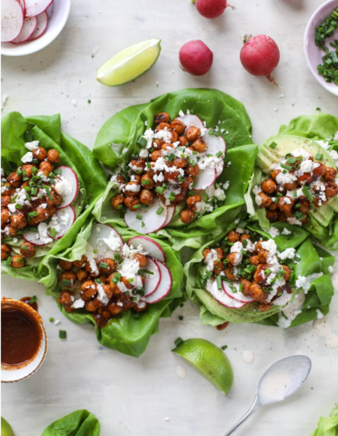 Chickpea Lettuce Wrapped Tacos
