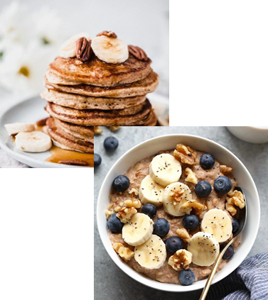 Banana Oatmeal Pancakes