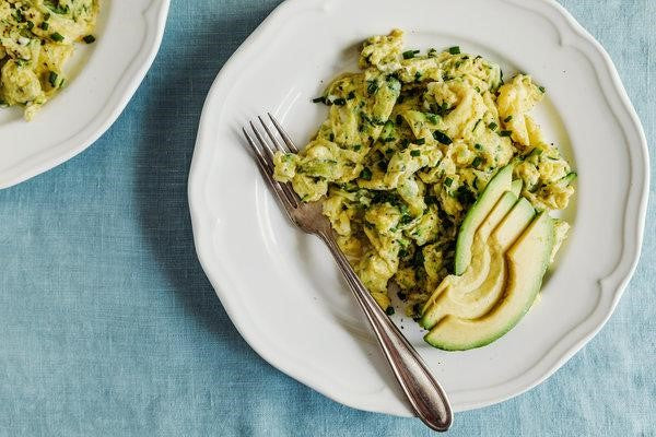 Zucchini & Eggs with Sliced Avocado