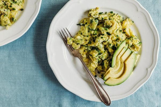 Zucchini & Eggs with Sliced Avocado
