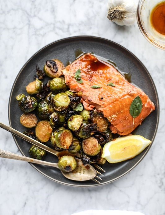 Honey Garlic Salmon & Brussel Sprouts