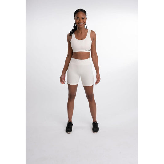 Nickfit White Shorts Set